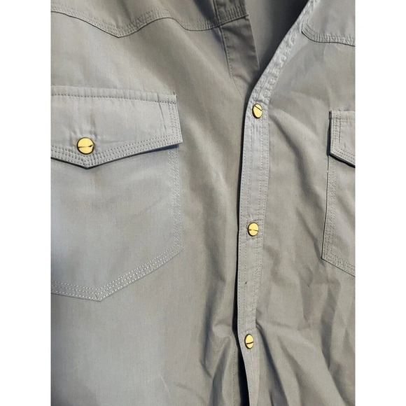 SCHNEE'S Men's Long Sleeve Blue Button up Shirt SIZE XXL - Picture 4 of 7